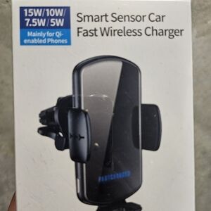 Smart Sensor Car Wireless Charger Mount - Black